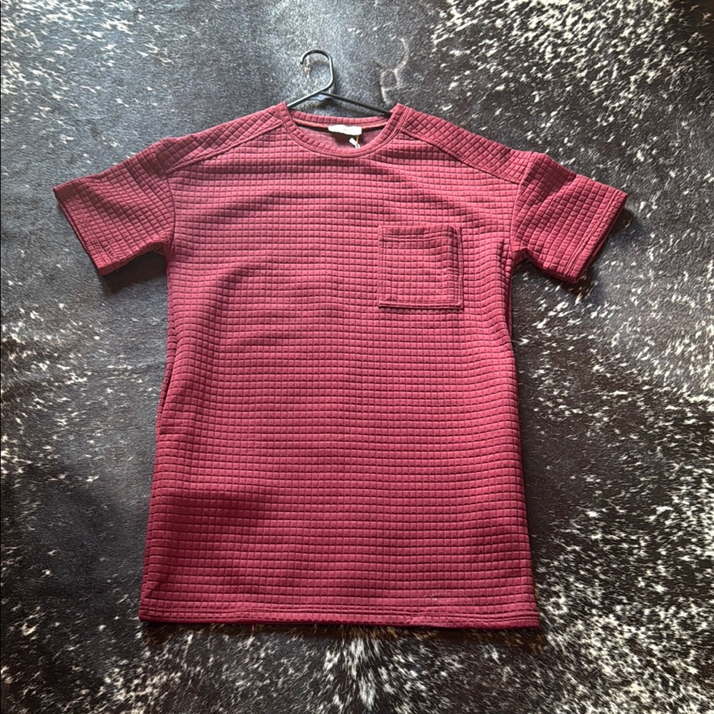 Burgundy Textured Dress